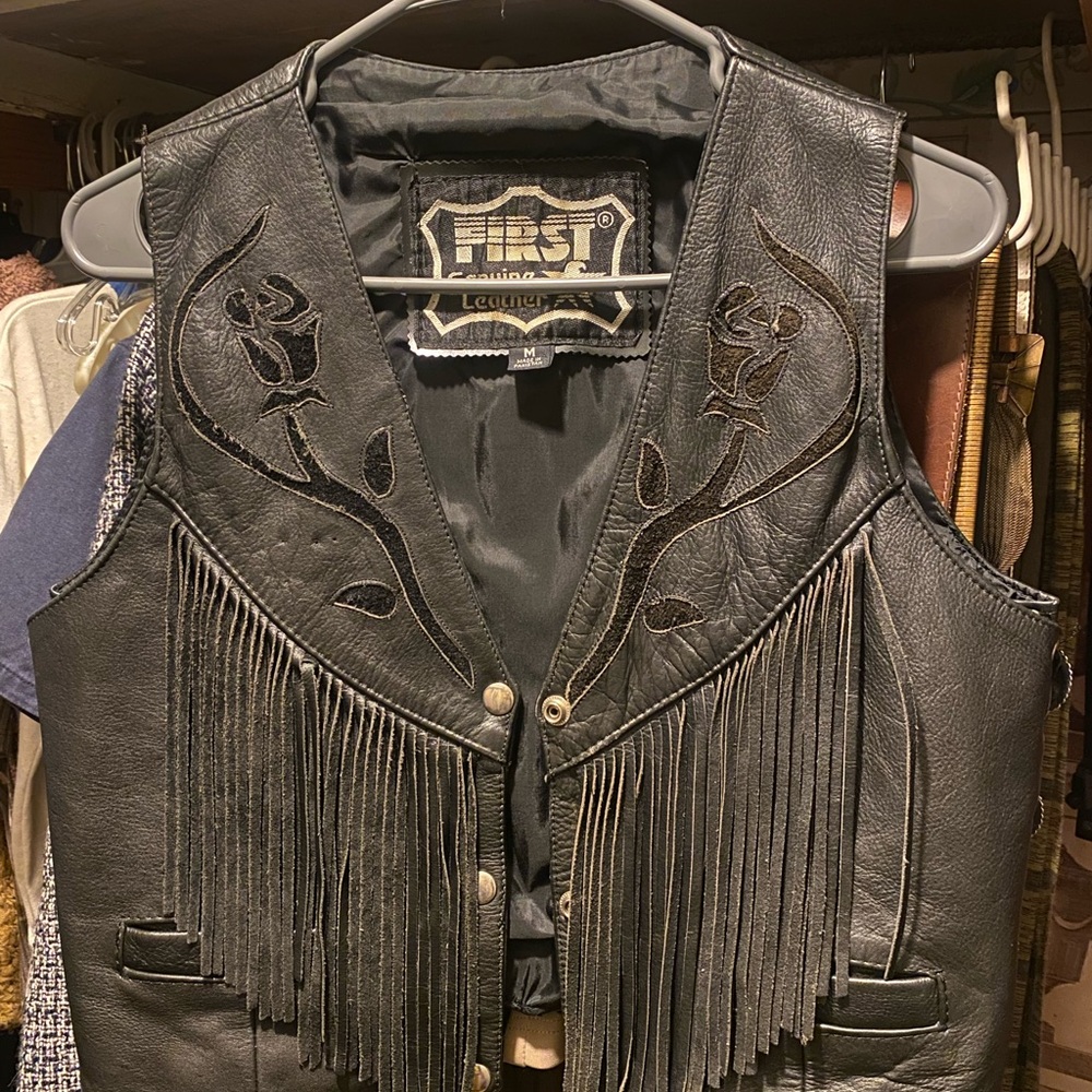 Adidas Black Leather Vest